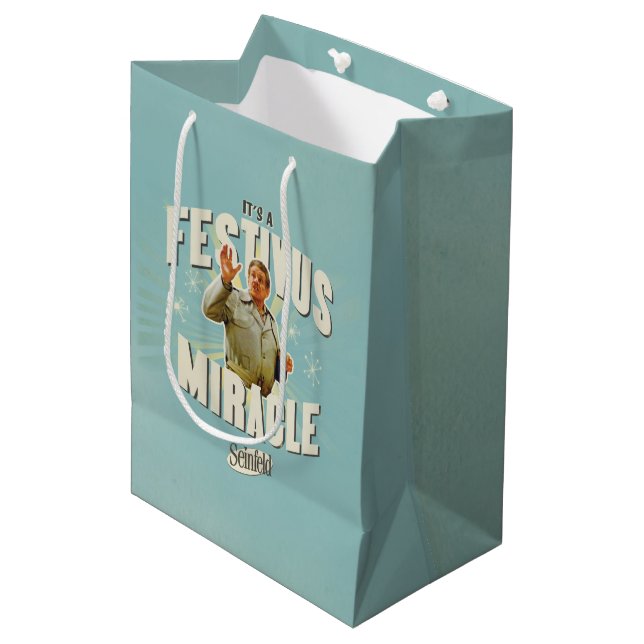 It's a Festivus Miracle Medium Gift Bag (Front Angled)