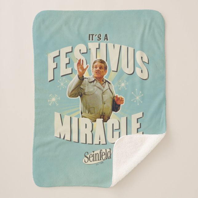 It's a Festivus Miracle Sherpa Blanket (Front)