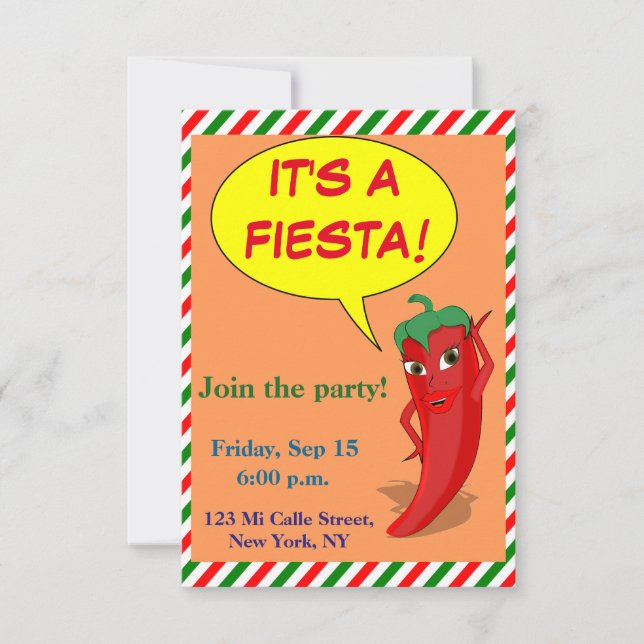 It's A Fiesta Invitation (Front)