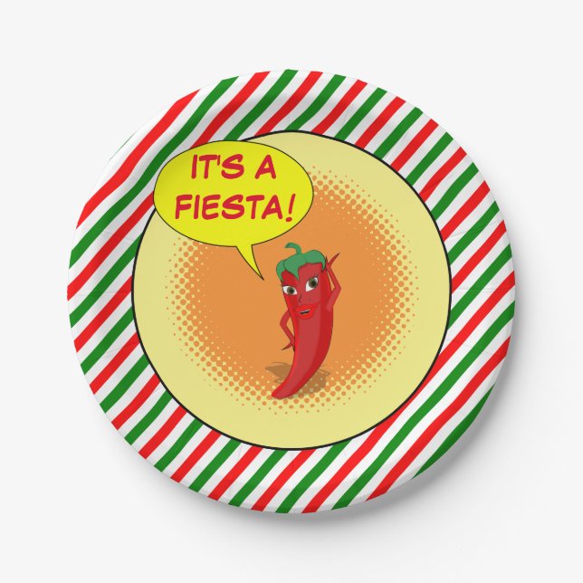 It's A Fiesta Paper Plates (Front)