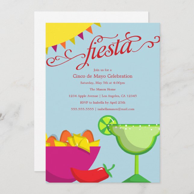It's A Fiesta! | Party Invitation (Front/Back)