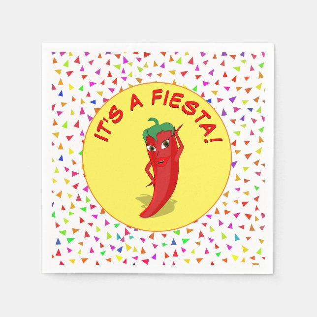 It's A Fiesta With Confetti Pattern Napkins (Front)
