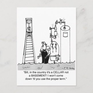 It's a Flooded Cellar, Not Basement Postcard