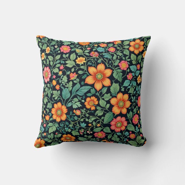 It's a flower pattern throw pillow (Back)