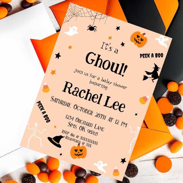 It's a Ghoul Halloween Baby Shower Invitation (Creator Uploaded)