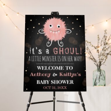It's A Ghoul! Little Monster Halloween Baby Shower Foam Board