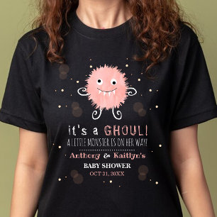 It's A Ghoul! Little Monster Halloween Baby Shower T-Shirt