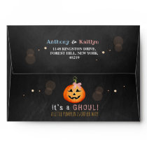 It's A Ghoul! Little Pumpkin Halloween Baby Shower Envelope