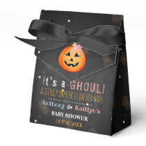 It's A Ghoul! Little Pumpkin Halloween Baby Shower Favor Boxes