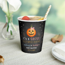 It's A Ghoul! Little Pumpkin Halloween Baby Shower Paper Cups