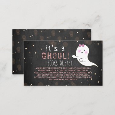 It's A Ghoul! Little Spirit Halloween Baby Shower Enclosure Card