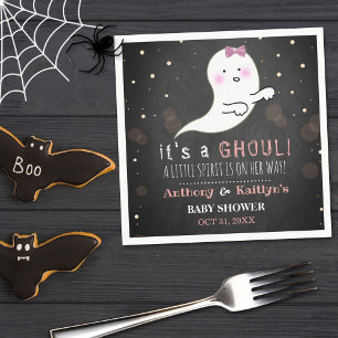 It's A Ghoul! Little Spirit Halloween Baby Shower Napkins
