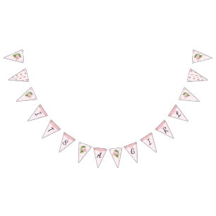 Its a Gil Floral Chic Pink Rose Baby Shower Banner