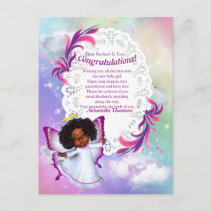 It's a Girl - A Baby Butterfly Postcard