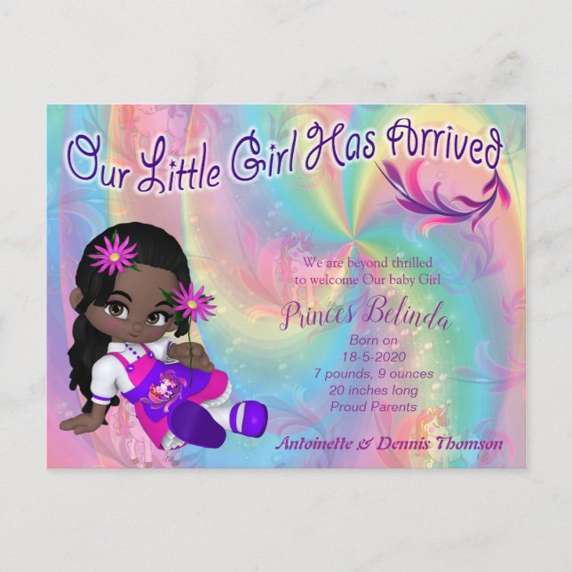 It's a Girl - A Cutie-Pie Baby Postcard (Front)