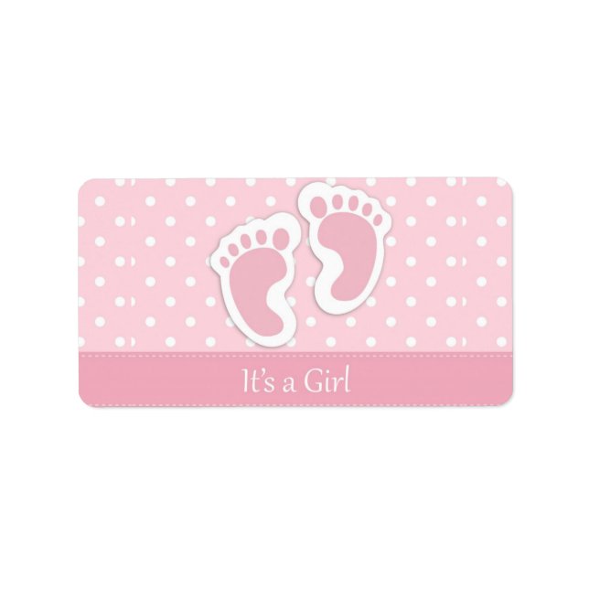 It's A Girl Address Label (Front)