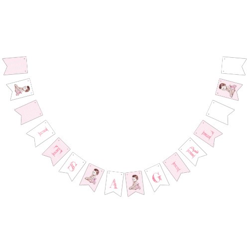 Its a Girl African American Baby Shower Banner