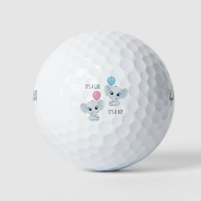 It's a Girl and a Boy Golf Balls (Front)