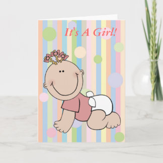 Its A Girl Announcement Card
