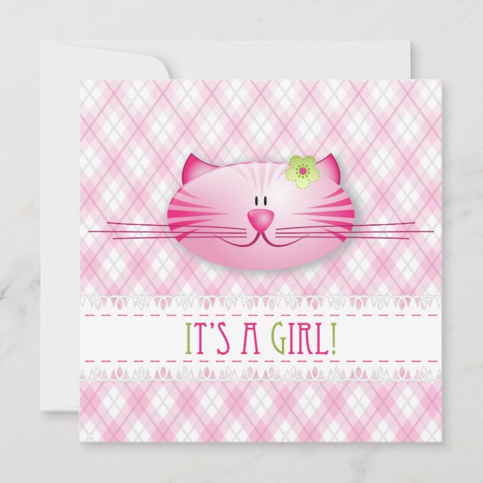 it's a girl announcement cards