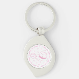 It's a Girl! announcement Keychain