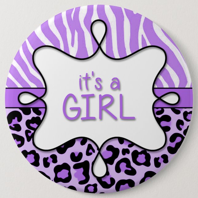It's a Girl Announcement Pin (Front)