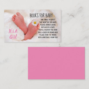 It's A Girl Baby Feet with Daisy  Enclosure Card
