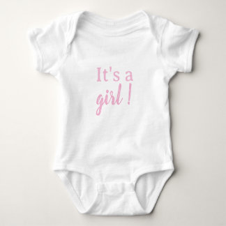 It's a girl baby gender reveal bodysuit