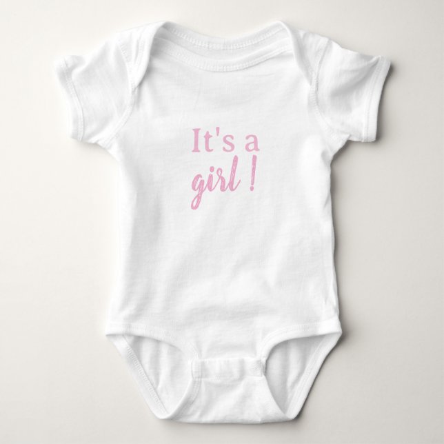 It's a girl baby gender reveal bodysuit (Front)