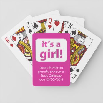 It's A Girl! Baby Gender Reveal Cards by SweetBabyCarrots at Zazzle