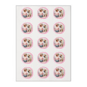 It's a Girl | Baby Girl and Puppy Pink Baby Shower Edible Frosting Rounds (Sheet)