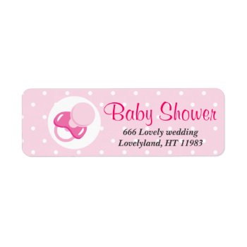 It's A Girl Baby Girl Design Label by Kakigori at Zazzle
