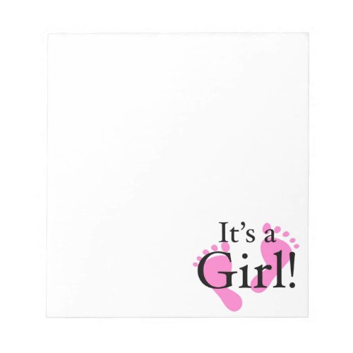Its a Girl _ Baby Newborn Baby Shower Notepad