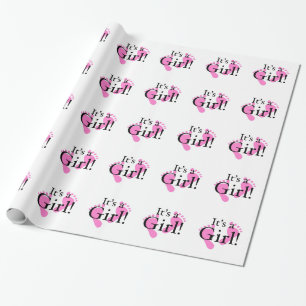 Its a Girl - Baby, Newborn, Baby Shower Wrapping Paper