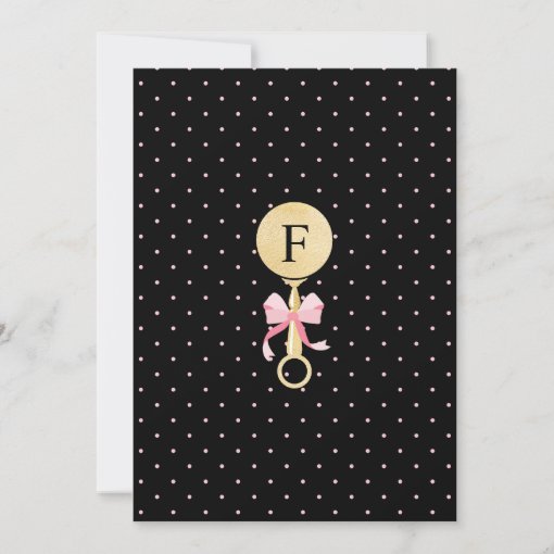It's A Girl Baby Rattle Baby Shower Invitation | Zazzle
