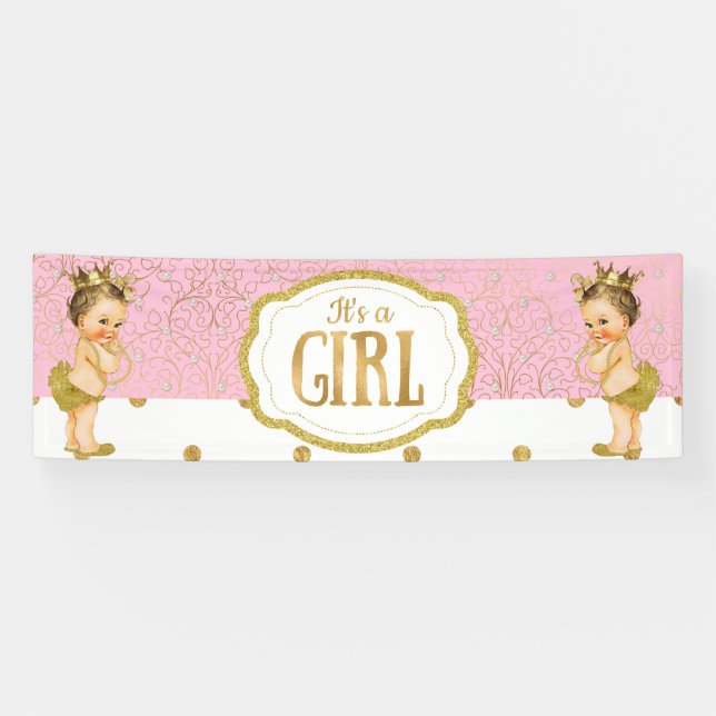 It's a Girl Baby Shower Banner (Horizontal)