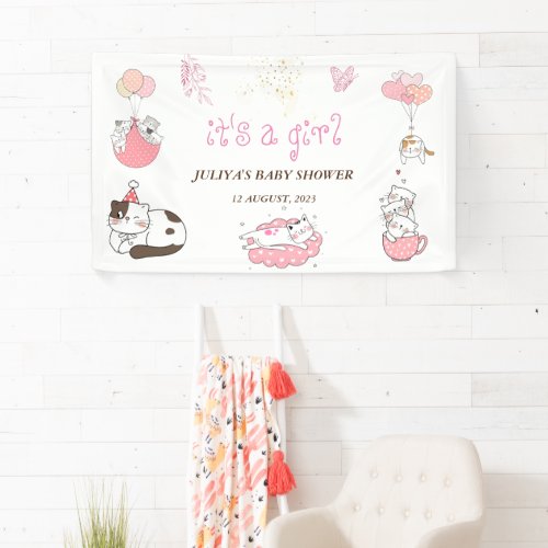 its a girl baby shower  banner