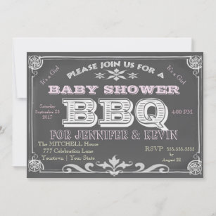 It's a Girl Baby Shower Bar B Que Invitation