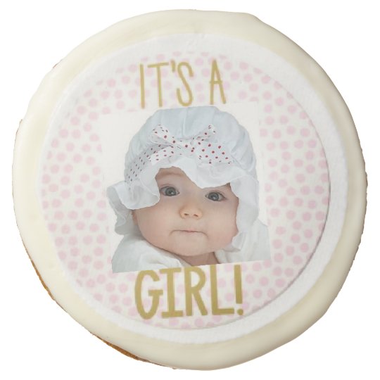 ITS A GIRL Baby Shower cookies Add Your Own Photo