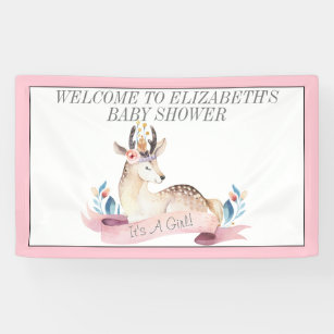 Welcome Baby Girl Banner