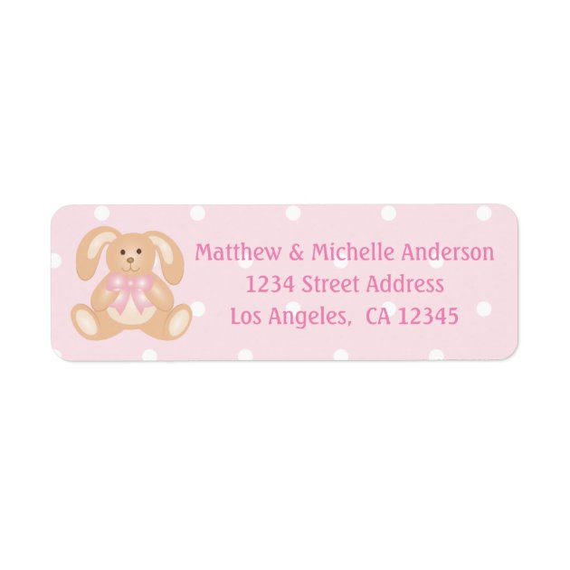 Personalized Woodland Animal Lover Gift Customized Cute Bunny Rabbit Return Shipping Address Label