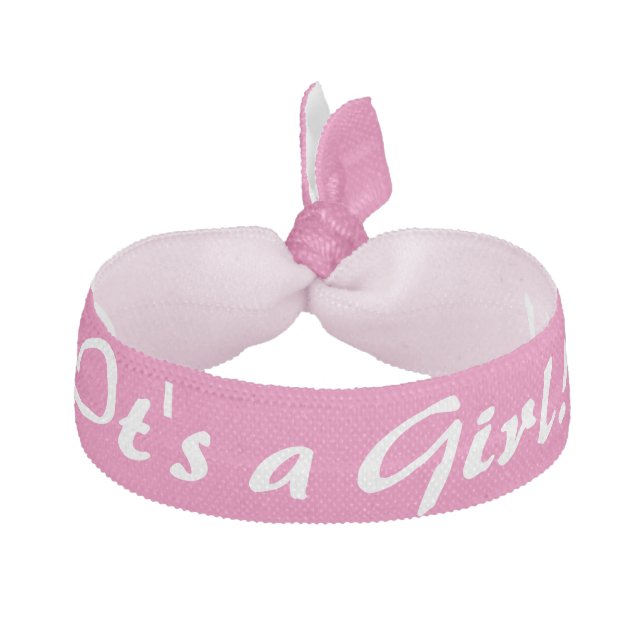 It's a Girl! Baby Shower Hair Ties (Front)
