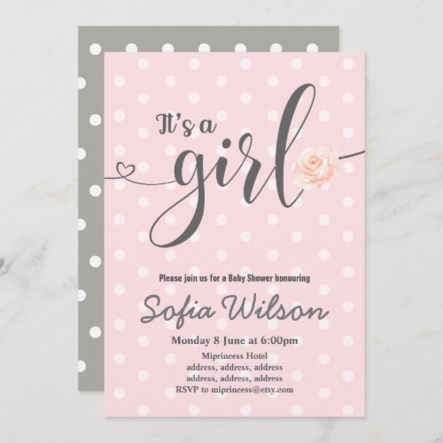 its a girl baby shower invitation