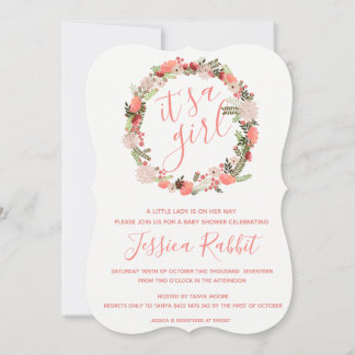It's a girl baby shower invitation
