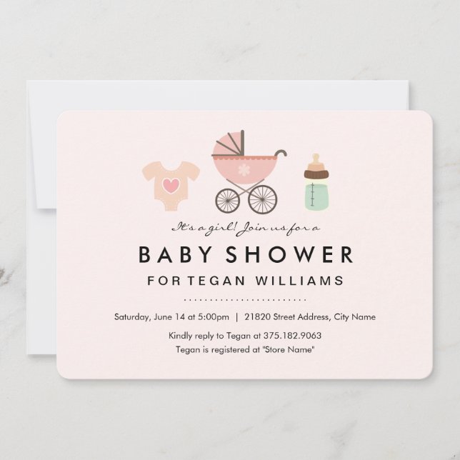 It's a Girl | Baby Shower Invitation (Front)