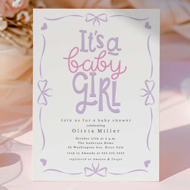 It's A Girl Baby Shower Invitation (Creator Uploaded)