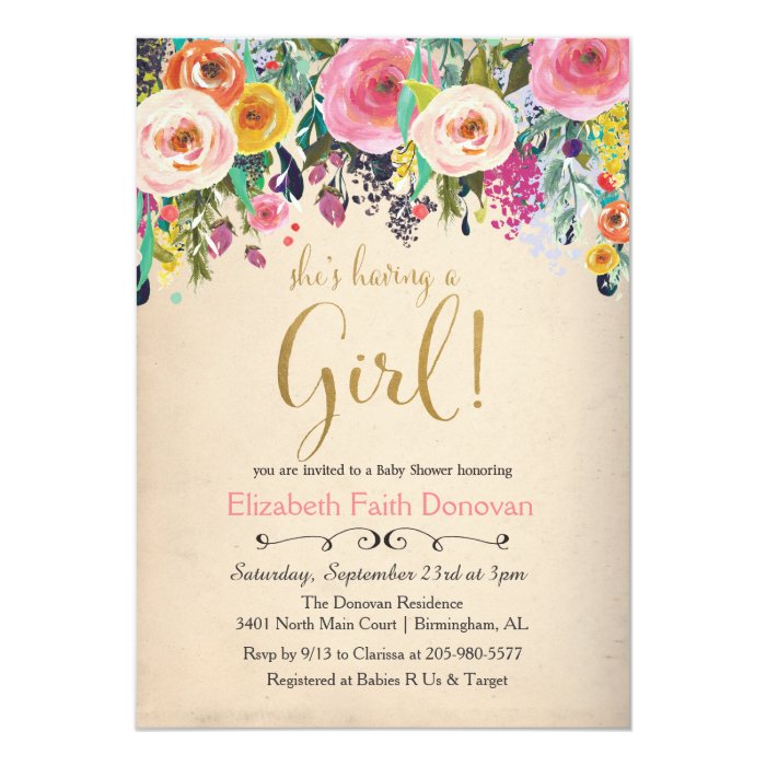 It's A Girl Baby Shower Invitations 9