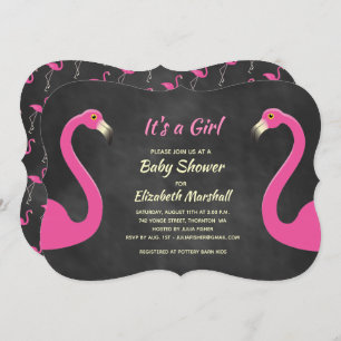 It's a Girl Baby Shower Invitation - Chalk