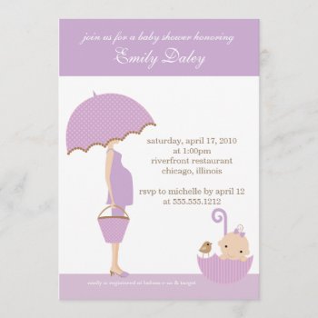 {it's A Girl!} Baby Shower Invitation [lavender] by simplysostylish at Zazzle