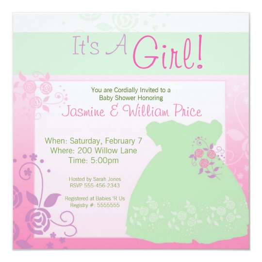 It's A Girl Baby Shower Invitations 10